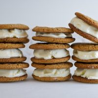 Ginger Ice Cream and Molasses Spice Sandwich Cookies