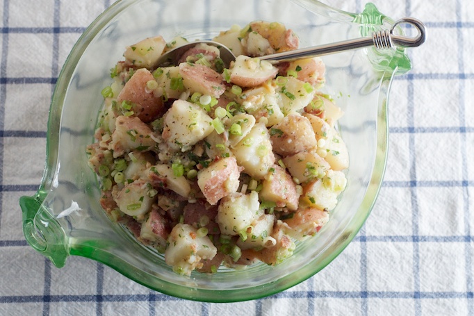 Herbed Potato Salad with Bacon and Scallions