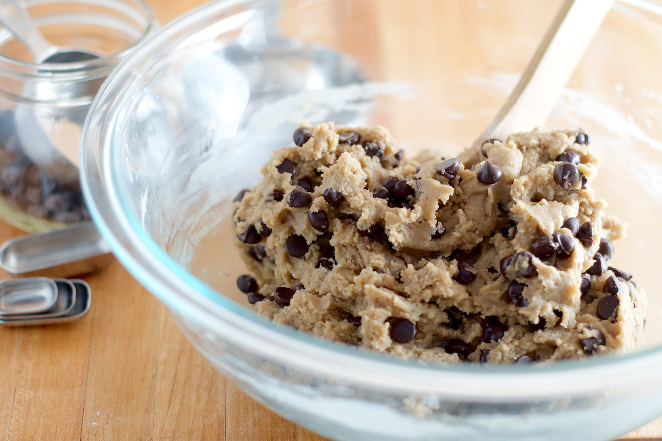 Thick and Chewy Chocolate Chip Cookie Bar Dough